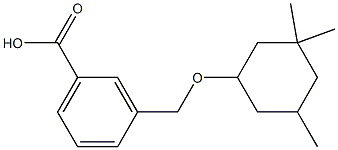 3-{[(3,3,5-trimethylcyclohexyl)oxy]methyl}benzoic acid Struktur