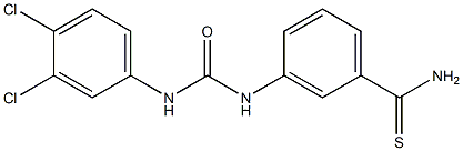 3-{[(3,4-dichlorophenyl)carbamoyl]amino}benzene-1-carbothioamide Struktur