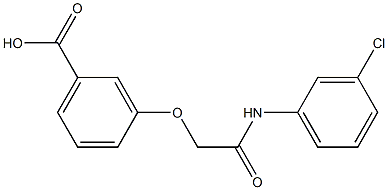 3-{[(3-chlorophenyl)carbamoyl]methoxy}benzoic acid Struktur