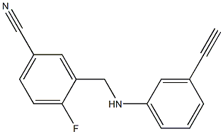 3-{[(3-ethynylphenyl)amino]methyl}-4-fluorobenzonitrile Struktur