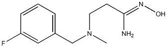 3-{[(3-fluorophenyl)methyl](methyl)amino}-N'-hydroxypropanimidamide Struktur