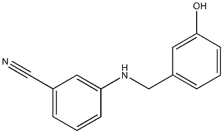 3-{[(3-hydroxyphenyl)methyl]amino}benzonitrile Struktur