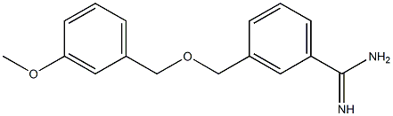 3-{[(3-methoxybenzyl)oxy]methyl}benzenecarboximidamide Struktur