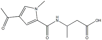 3-{[(4-acetyl-1-methyl-1H-pyrrol-2-yl)carbonyl]amino}butanoic acid Struktur