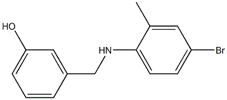 3-{[(4-bromo-2-methylphenyl)amino]methyl}phenol Struktur