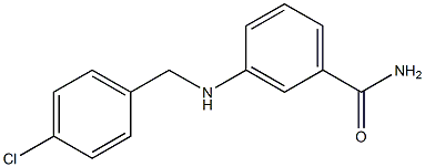 3-{[(4-chlorophenyl)methyl]amino}benzamide Struktur