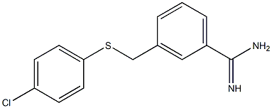 3-{[(4-chlorophenyl)sulfanyl]methyl}benzene-1-carboximidamide Struktur