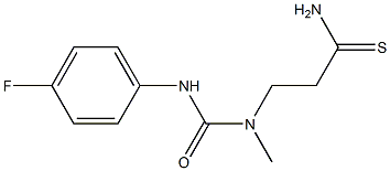 3-{[(4-fluorophenyl)carbamoyl](methyl)amino}propanethioamide Struktur