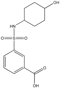 3-{[(4-hydroxycyclohexyl)amino]sulfonyl}benzoic acid Struktur