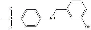 3-{[(4-methanesulfonylphenyl)amino]methyl}phenol Struktur