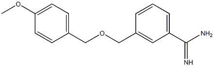 3-{[(4-methoxyphenyl)methoxy]methyl}benzene-1-carboximidamide Struktur