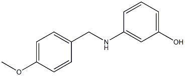 3-{[(4-methoxyphenyl)methyl]amino}phenol Struktur