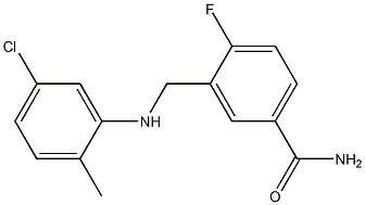 3-{[(5-chloro-2-methylphenyl)amino]methyl}-4-fluorobenzamide Struktur