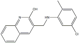 3-{[(5-chloro-2-methylphenyl)amino]methyl}quinolin-2-ol Struktur