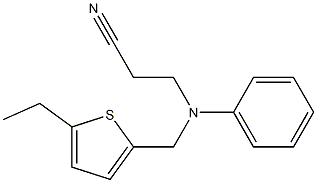 3-{[(5-ethylthiophen-2-yl)methyl](phenyl)amino}propanenitrile Struktur