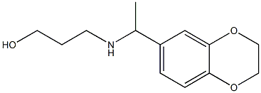 3-{[1-(2,3-dihydro-1,4-benzodioxin-6-yl)ethyl]amino}propan-1-ol Struktur