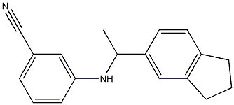 3-{[1-(2,3-dihydro-1H-inden-5-yl)ethyl]amino}benzonitrile Struktur