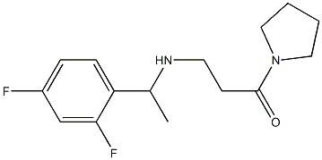 3-{[1-(2,4-difluorophenyl)ethyl]amino}-1-(pyrrolidin-1-yl)propan-1-one Struktur