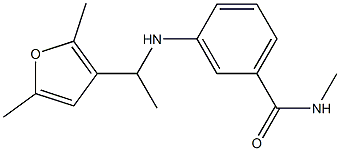 3-{[1-(2,5-dimethylfuran-3-yl)ethyl]amino}-N-methylbenzamide Struktur