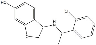 3-{[1-(2-chlorophenyl)ethyl]amino}-2,3-dihydro-1-benzofuran-6-ol Struktur