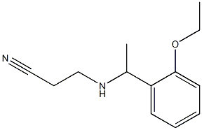 3-{[1-(2-ethoxyphenyl)ethyl]amino}propanenitrile Struktur