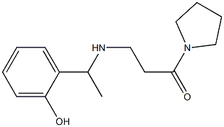 3-{[1-(2-hydroxyphenyl)ethyl]amino}-1-(pyrrolidin-1-yl)propan-1-one Struktur