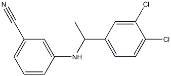 3-{[1-(3,4-dichlorophenyl)ethyl]amino}benzonitrile Struktur