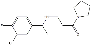 3-{[1-(3-chloro-4-fluorophenyl)ethyl]amino}-1-(pyrrolidin-1-yl)propan-1-one Struktur