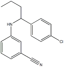 3-{[1-(4-chlorophenyl)butyl]amino}benzonitrile Struktur