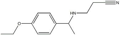 3-{[1-(4-ethoxyphenyl)ethyl]amino}propanenitrile Struktur