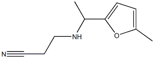 3-{[1-(5-methylfuran-2-yl)ethyl]amino}propanenitrile Struktur