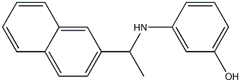 3-{[1-(naphthalen-2-yl)ethyl]amino}phenol Struktur