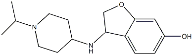 3-{[1-(propan-2-yl)piperidin-4-yl]amino}-2,3-dihydro-1-benzofuran-6-ol Struktur