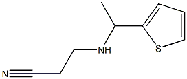 3-{[1-(thiophen-2-yl)ethyl]amino}propanenitrile Struktur