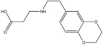 3-{[2-(2,3-dihydro-1,4-benzodioxin-6-yl)ethyl]amino}propanoic acid Struktur