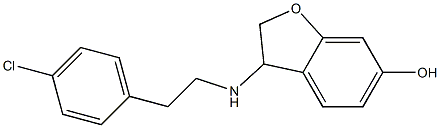 3-{[2-(4-chlorophenyl)ethyl]amino}-2,3-dihydro-1-benzofuran-6-ol Struktur