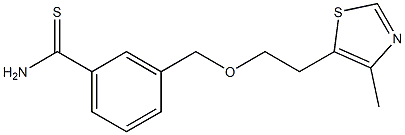 3-{[2-(4-methyl-1,3-thiazol-5-yl)ethoxy]methyl}benzenecarbothioamide Struktur