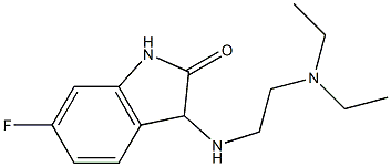 3-{[2-(diethylamino)ethyl]amino}-6-fluoro-2,3-dihydro-1H-indol-2-one Struktur