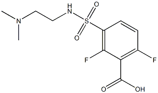 3-{[2-(dimethylamino)ethyl]sulfamoyl}-2,6-difluorobenzoic acid Struktur