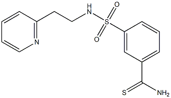 3-{[2-(pyridin-2-yl)ethyl]sulfamoyl}benzene-1-carbothioamide Struktur