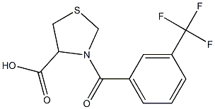 3-{[3-(trifluoromethyl)phenyl]carbonyl}-1,3-thiazolidine-4-carboxylic acid Struktur