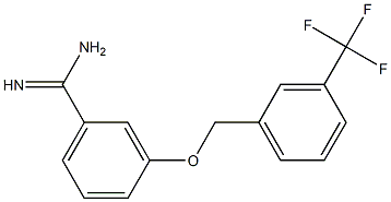 3-{[3-(trifluoromethyl)phenyl]methoxy}benzene-1-carboximidamide Struktur