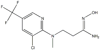 3-{[3-chloro-5-(trifluoromethyl)pyridin-2-yl](methyl)amino}-N'-hydroxypropanimidamide Struktur