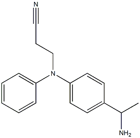 3-{[4-(1-aminoethyl)phenyl](phenyl)amino}propanenitrile Struktur