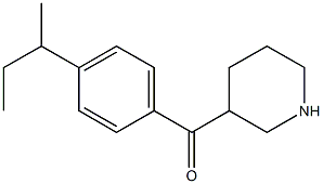 3-{[4-(butan-2-yl)phenyl]carbonyl}piperidine Struktur