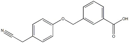 3-{[4-(cyanomethyl)phenoxy]methyl}benzoic acid Struktur