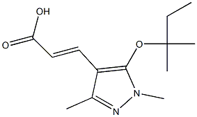 3-{1,3-dimethyl-5-[(2-methylbutan-2-yl)oxy]-1H-pyrazol-4-yl}prop-2-enoic acid Struktur