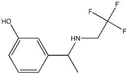 3-{1-[(2,2,2-trifluoroethyl)amino]ethyl}phenol Struktur