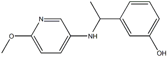 3-{1-[(6-methoxypyridin-3-yl)amino]ethyl}phenol Struktur