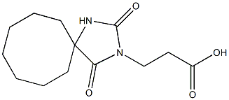 3-{2,4-dioxo-1,3-diazaspiro[4.7]dodecan-3-yl}propanoic acid Struktur